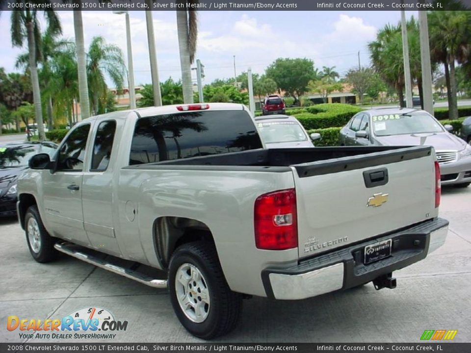 2008 Chevrolet Silverado 1500 LT Extended Cab Silver Birch Metallic / Light Titanium/Ebony Accents Photo #6