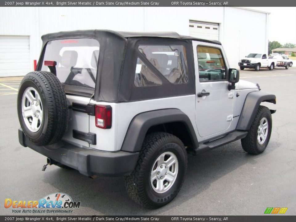 2007 Jeep Wrangler X 4x4 Bright Silver Metallic / Dark Slate Gray/Medium Slate Gray Photo #4