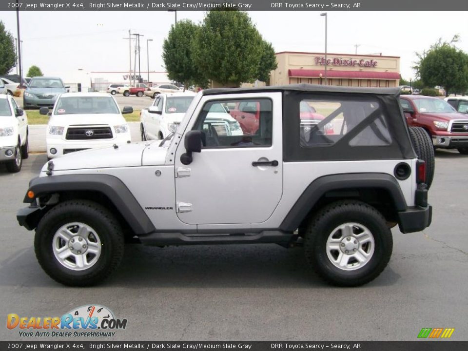2007 Jeep Wrangler X 4x4 Bright Silver Metallic / Dark Slate Gray/Medium Slate Gray Photo #5