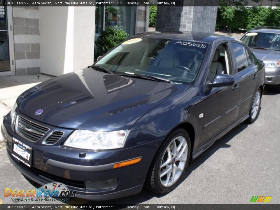 2004 Saab 9-3 Aero Sedan Nocturne Blue Metallic / Parchment Photo #1
