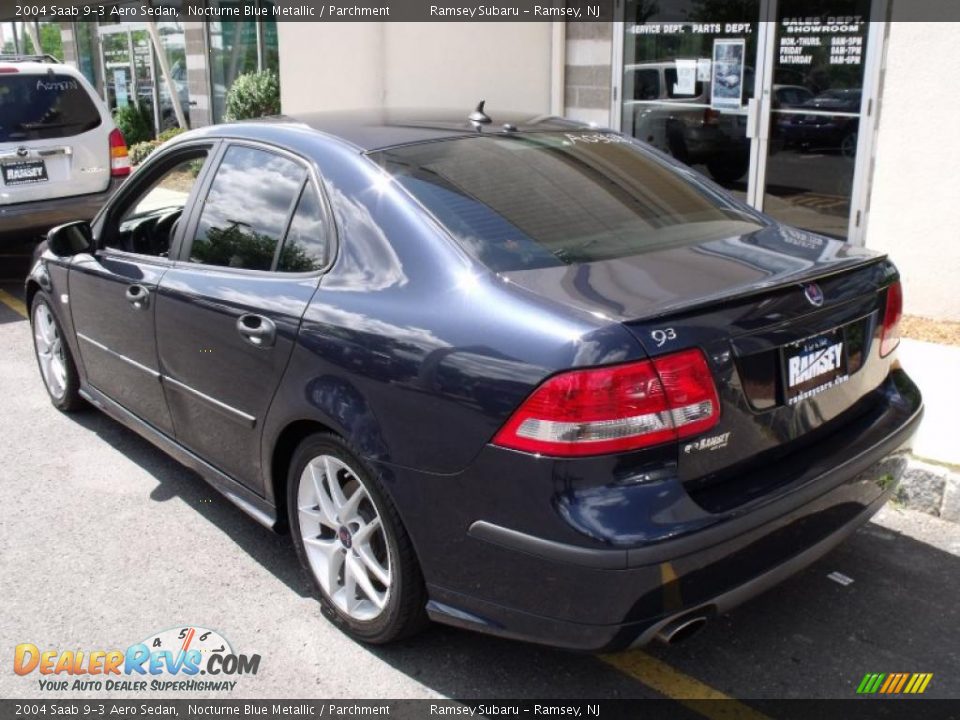 2004 Saab 9-3 Aero Sedan Nocturne Blue Metallic / Parchment Photo #3