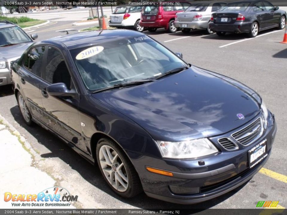 2004 Saab 9-3 Aero Sedan Nocturne Blue Metallic / Parchment Photo #5