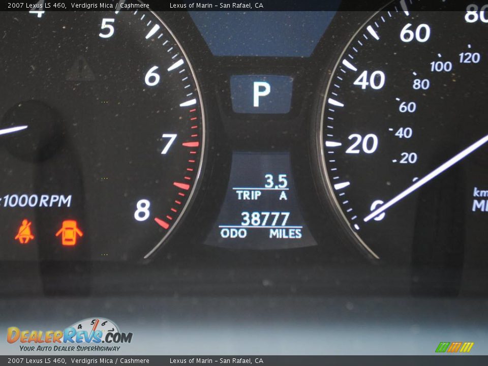 2007 Lexus LS 460 Verdigris Mica / Cashmere Photo #14