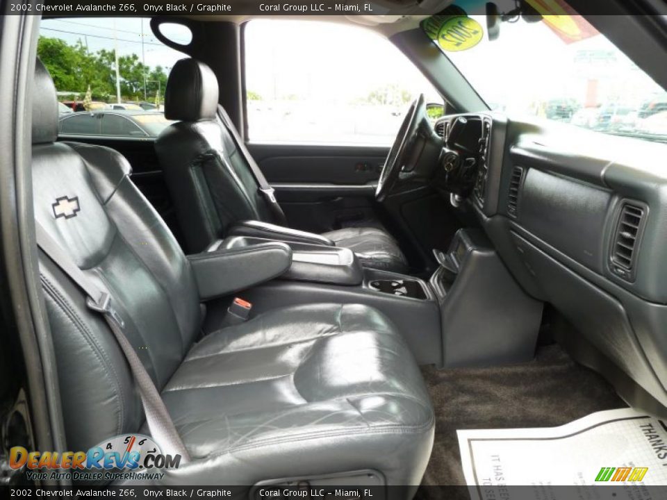 2002 Chevrolet Avalanche Z66 Onyx Black / Graphite Photo #13