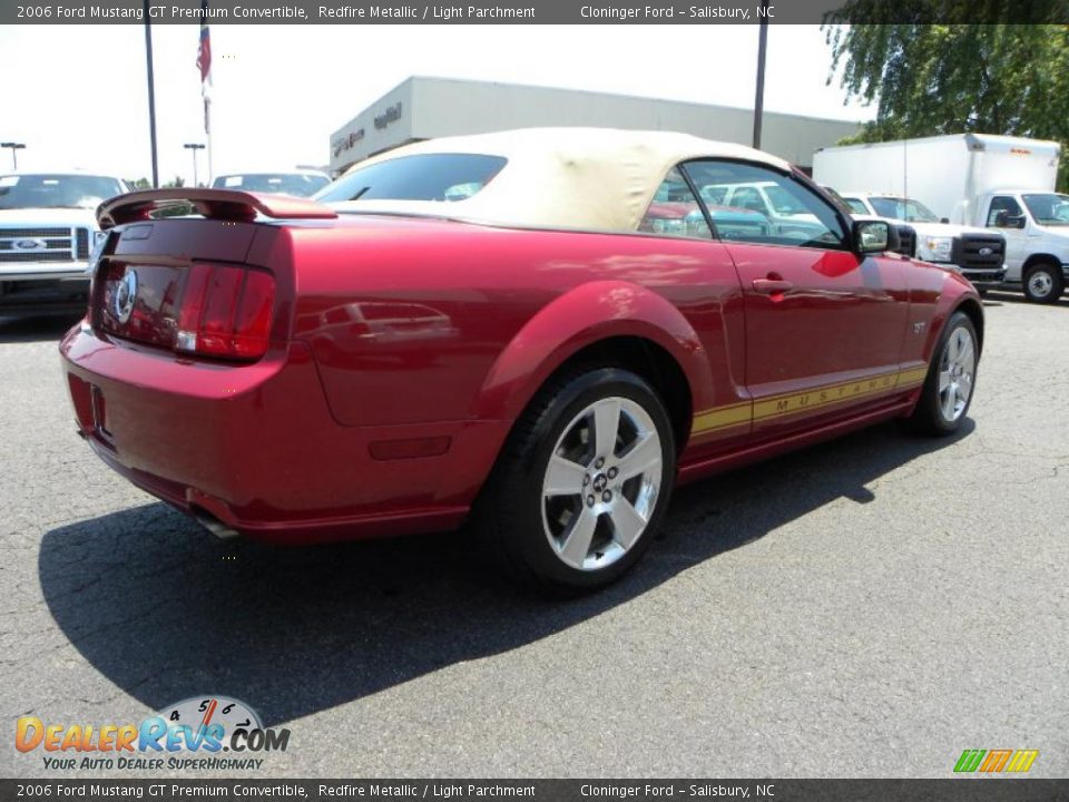 2006 Ford Mustang GT Premium Convertible Redfire Metallic / Light Parchment Photo #3