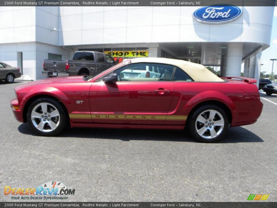 2006 Ford Mustang GT Premium Convertible Redfire Metallic / Light Parchment Photo #5