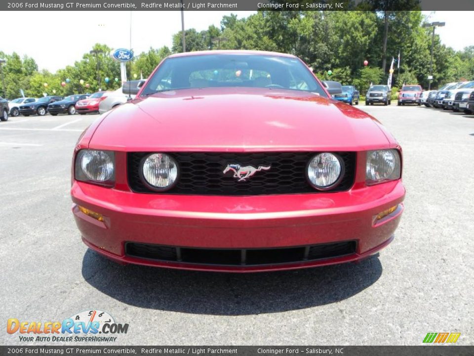 2006 Ford Mustang GT Premium Convertible Redfire Metallic / Light Parchment Photo #7