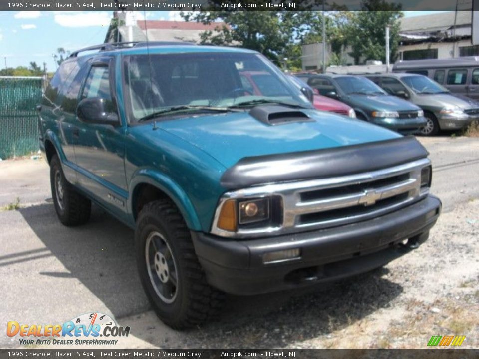 1996 Chevrolet Blazer LS 4x4 Teal Green Metallic / Medium Gray Photo #2