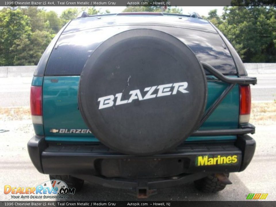 1996 Chevrolet Blazer LS 4x4 Teal Green Metallic / Medium Gray Photo #6
