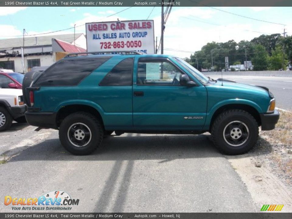 1996 Chevrolet Blazer LS 4x4 Teal Green Metallic / Medium Gray Photo #8