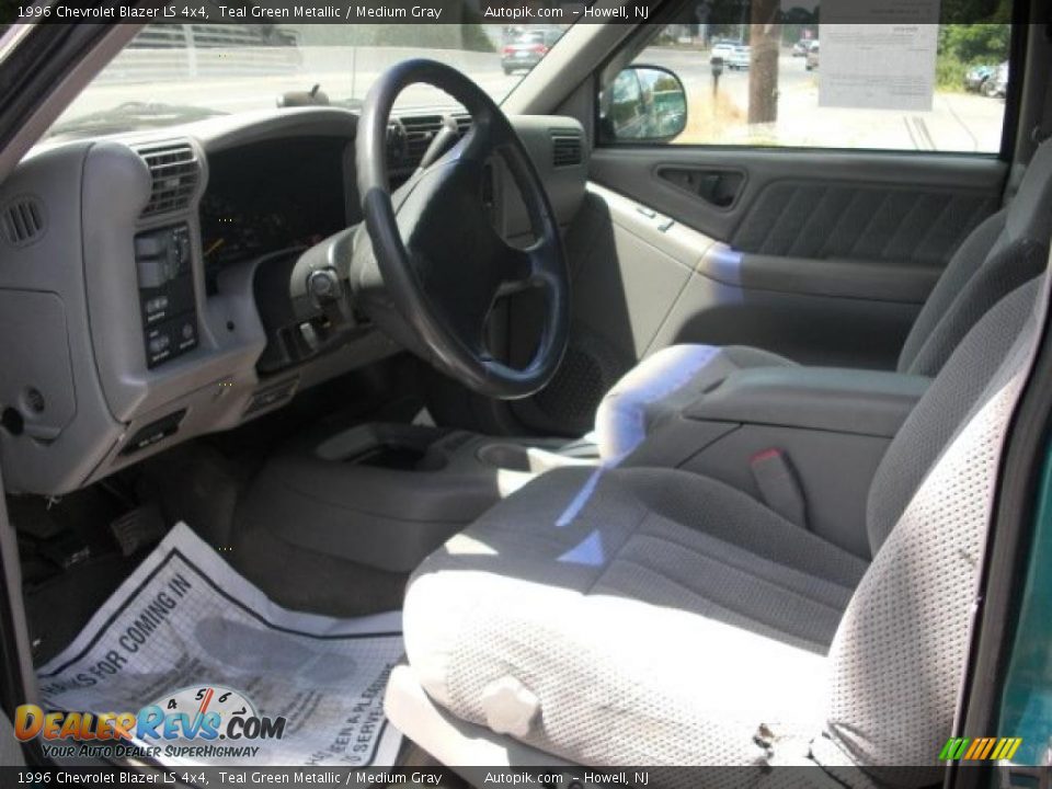 1996 Chevrolet Blazer LS 4x4 Teal Green Metallic / Medium Gray Photo #9