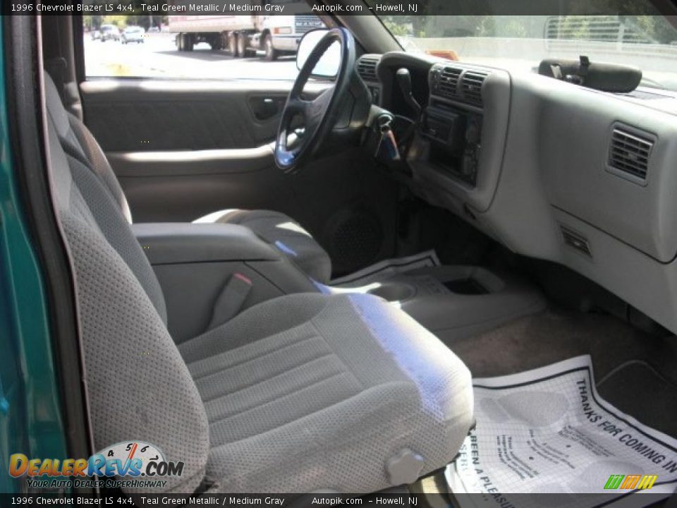 1996 Chevrolet Blazer LS 4x4 Teal Green Metallic / Medium Gray Photo #10