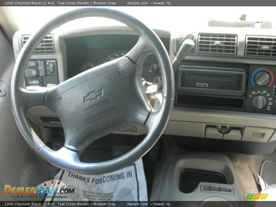 1996 Chevrolet Blazer LS 4x4 Teal Green Metallic / Medium Gray Photo #12