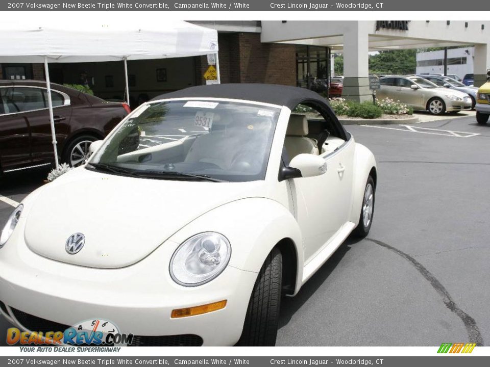 2007 Volkswagen New Beetle Triple White Convertible Campanella White / White Photo #1