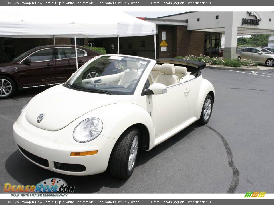 2007 Volkswagen New Beetle Triple White Convertible Campanella White / White Photo #3