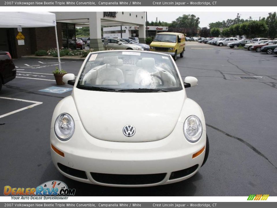 2007 Volkswagen New Beetle Triple White Convertible Campanella White / White Photo #4