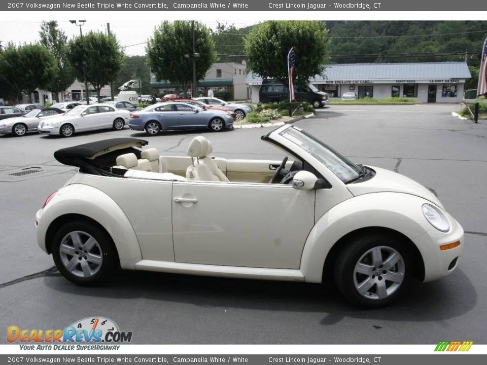 2007 Volkswagen New Beetle Triple White Convertible Campanella White / White Photo #6