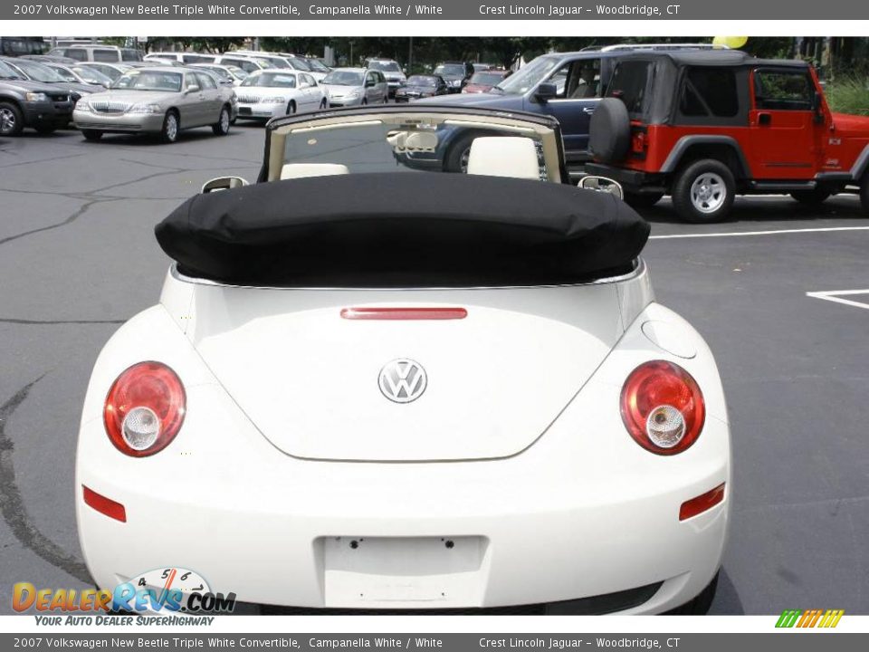 2007 Volkswagen New Beetle Triple White Convertible Campanella White / White Photo #8