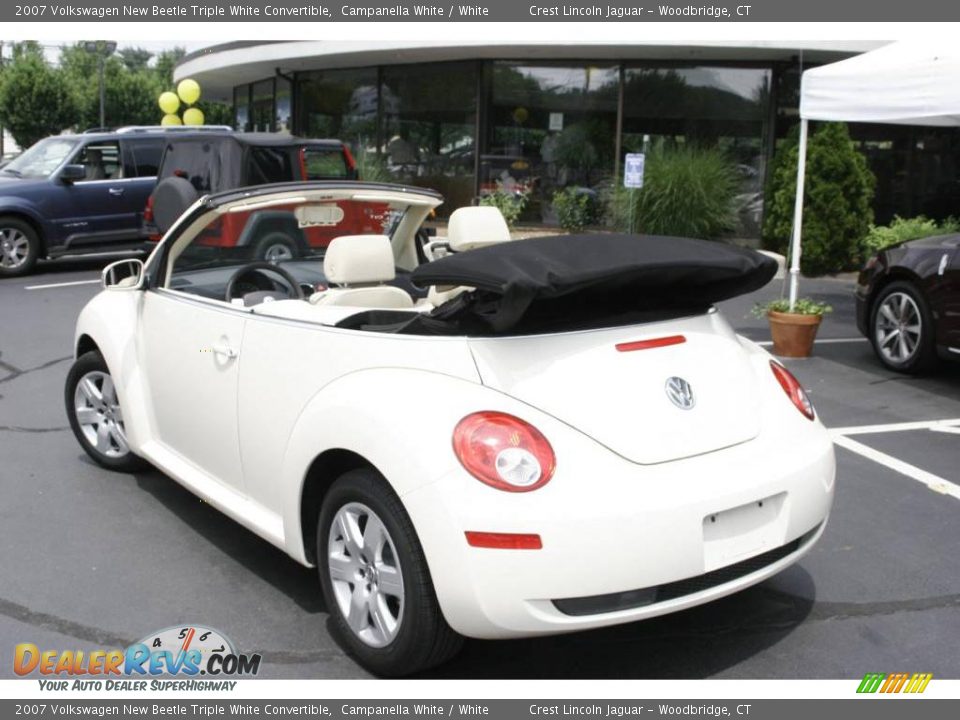 2007 Volkswagen New Beetle Triple White Convertible Campanella White / White Photo #9