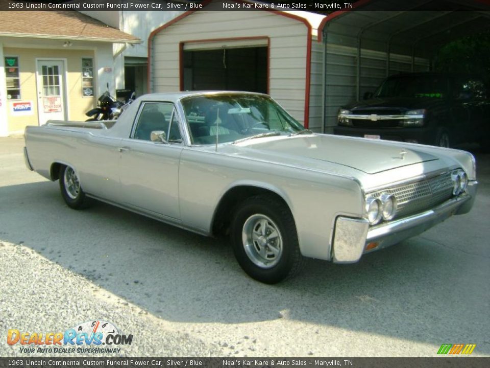 1963 Lincoln Continental Custom Funeral Flower Car Silver / Blue Photo #1