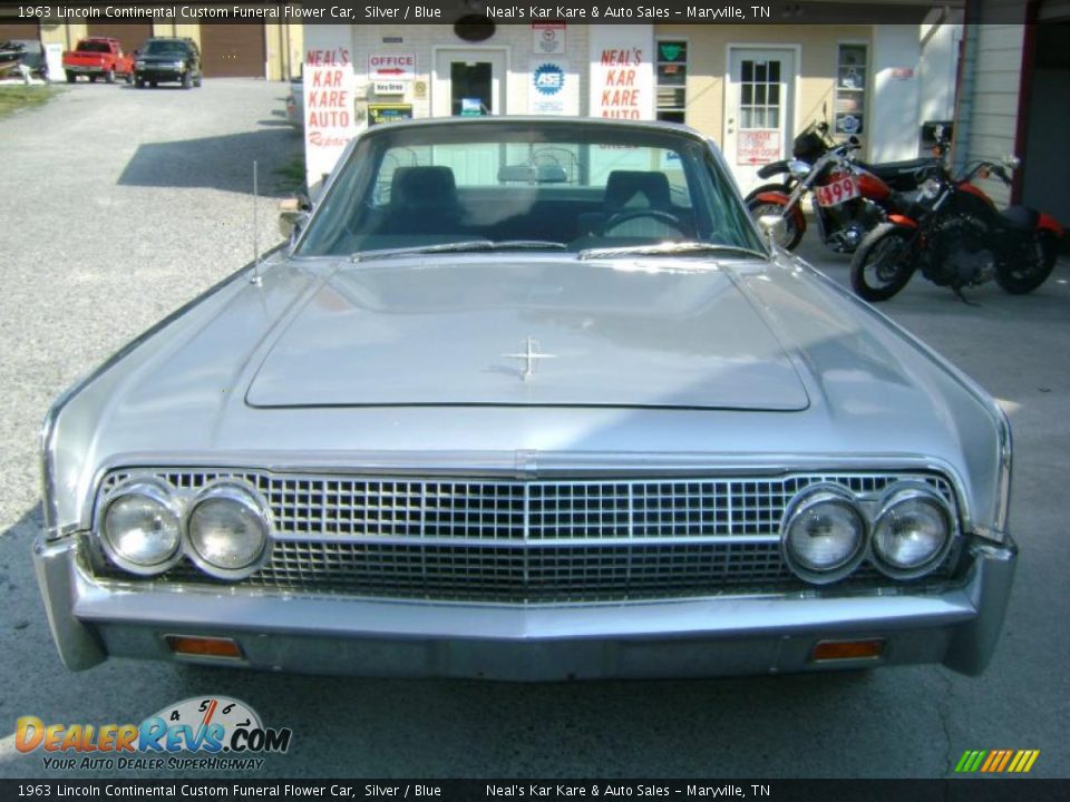 1963 Lincoln Continental Custom Funeral Flower Car Silver / Blue Photo #2