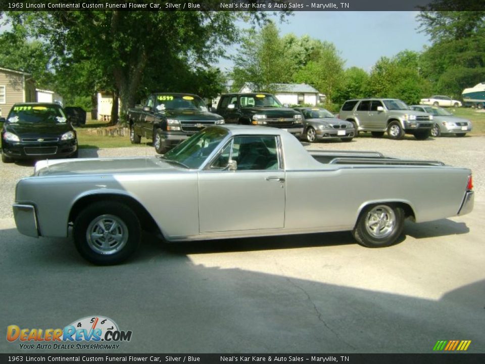 1963 Lincoln Continental Custom Funeral Flower Car Silver / Blue Photo #4