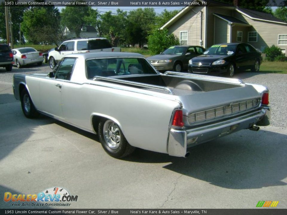 1963 Lincoln Continental Custom Funeral Flower Car Silver / Blue Photo #5