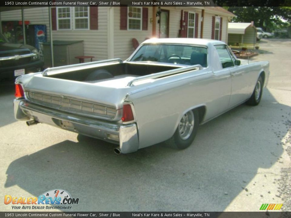1963 Lincoln Continental Custom Funeral Flower Car Silver / Blue Photo #7