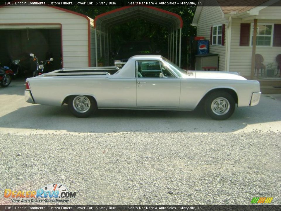 1963 Lincoln Continental Custom Funeral Flower Car Silver / Blue Photo #8