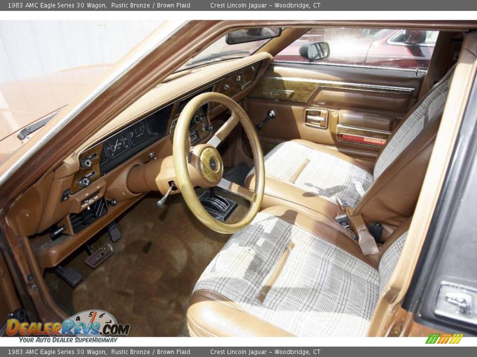 Brown Plaid Interior - 1983 AMC Eagle Series 30 Wagon Photo #8