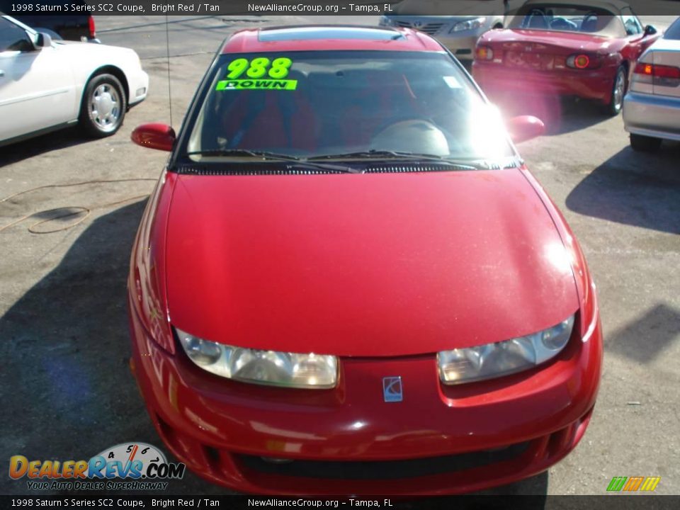 1998 Saturn S Series SC2 Coupe Bright Red / Tan Photo #2