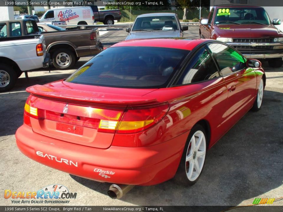 1998 Saturn S Series SC2 Coupe Bright Red / Tan Photo #5