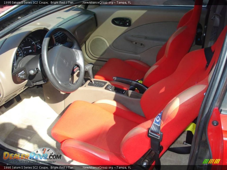 1998 Saturn S Series SC2 Coupe Bright Red / Tan Photo #8