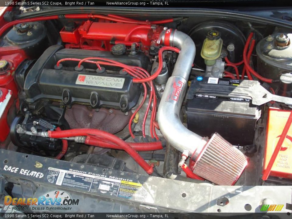 1998 Saturn S Series SC2 Coupe Bright Red / Tan Photo #12