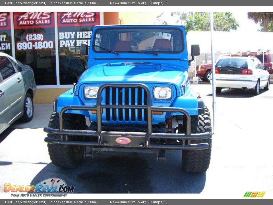 1988 Jeep Wrangler 4x4 Spinnaker Blue Metallic / Black Photo #2