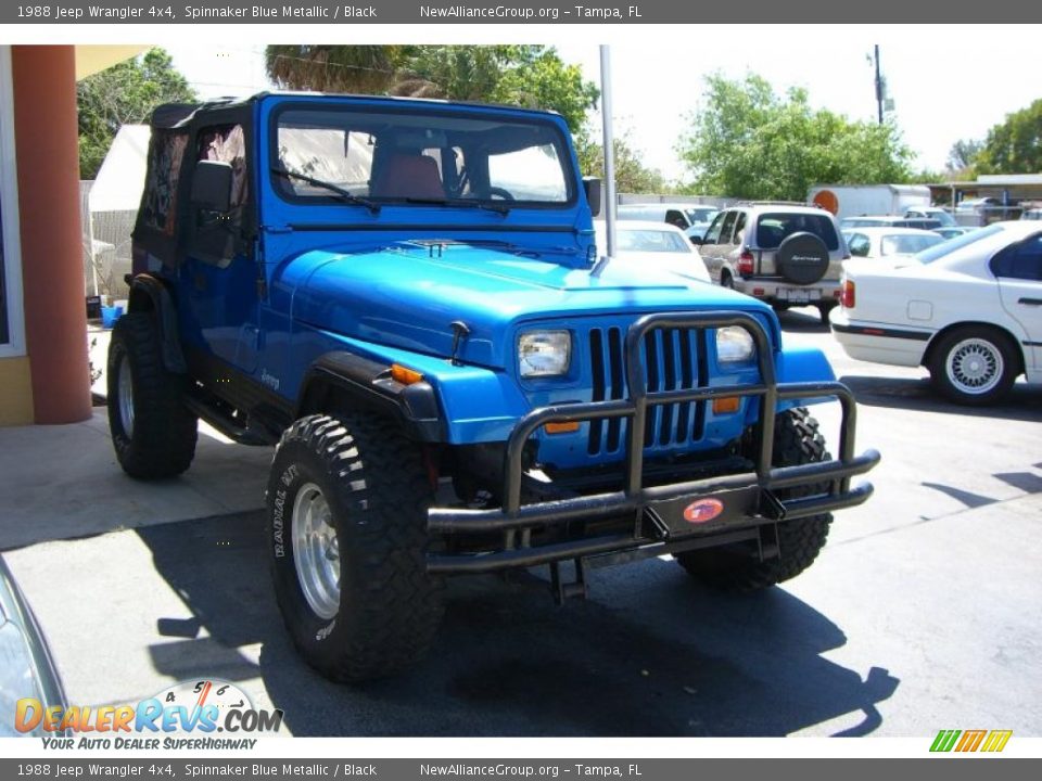 1988 Jeep Wrangler 4x4 Spinnaker Blue Metallic / Black Photo #3