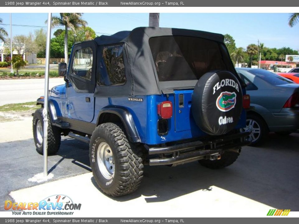 1988 Jeep Wrangler 4x4 Spinnaker Blue Metallic / Black Photo #4