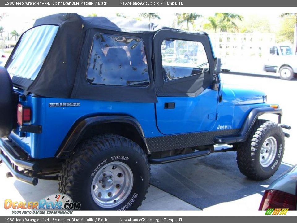 1988 Jeep Wrangler 4x4 Spinnaker Blue Metallic / Black Photo #5