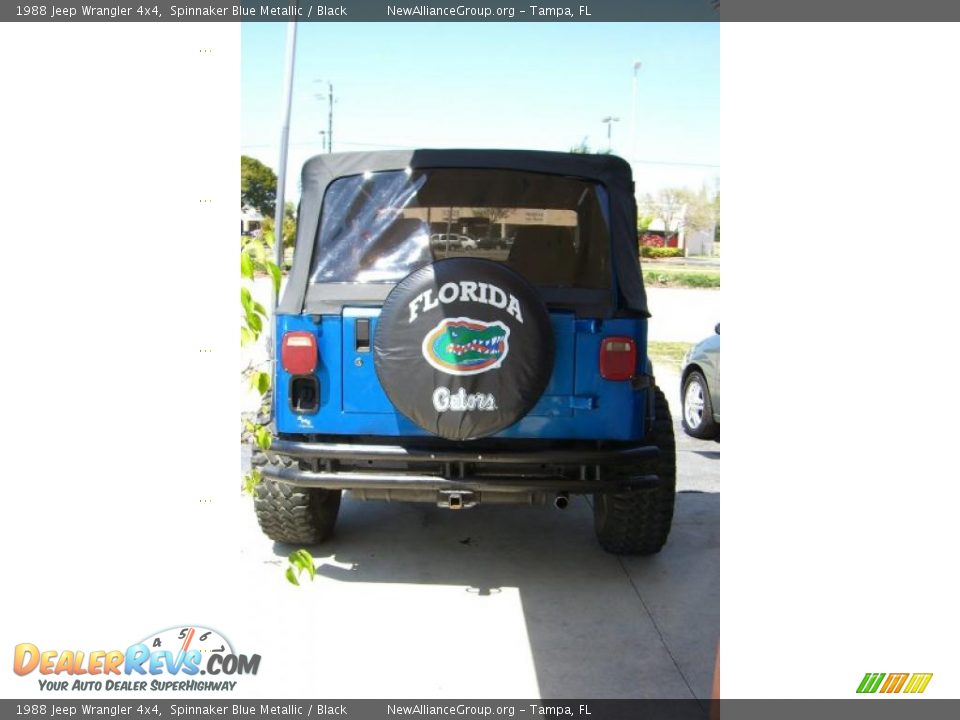 1988 Jeep Wrangler 4x4 Spinnaker Blue Metallic / Black Photo #6