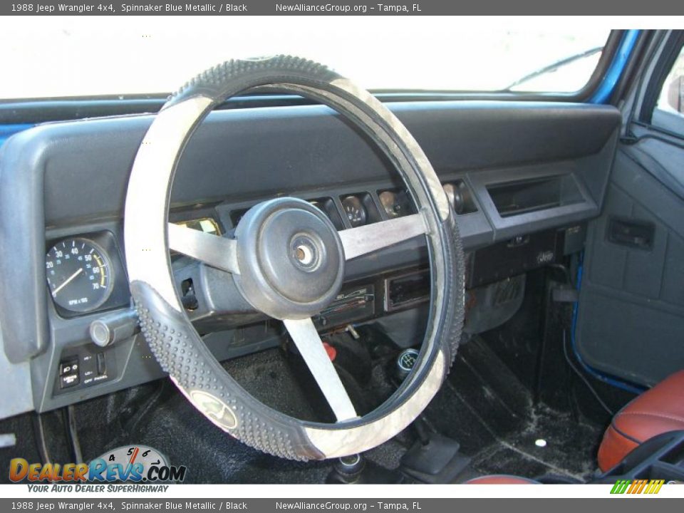 1988 Jeep Wrangler 4x4 Spinnaker Blue Metallic / Black Photo #7