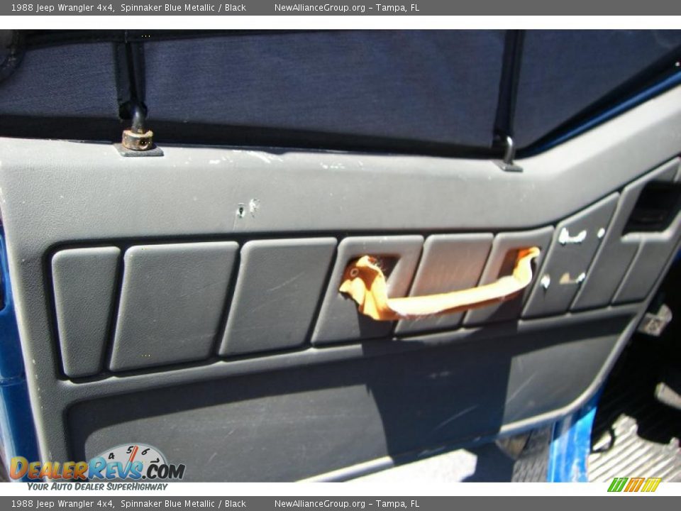 1988 Jeep Wrangler 4x4 Spinnaker Blue Metallic / Black Photo #8