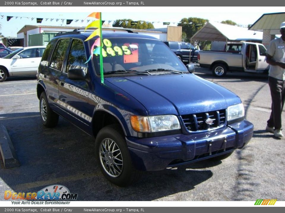 2000 Kia Sportage Cobalt Blue / Gray Photo #2