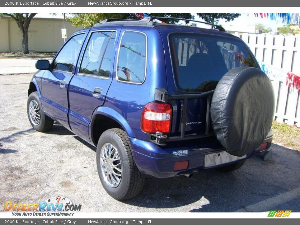 2000 Kia Sportage Cobalt Blue / Gray Photo #4