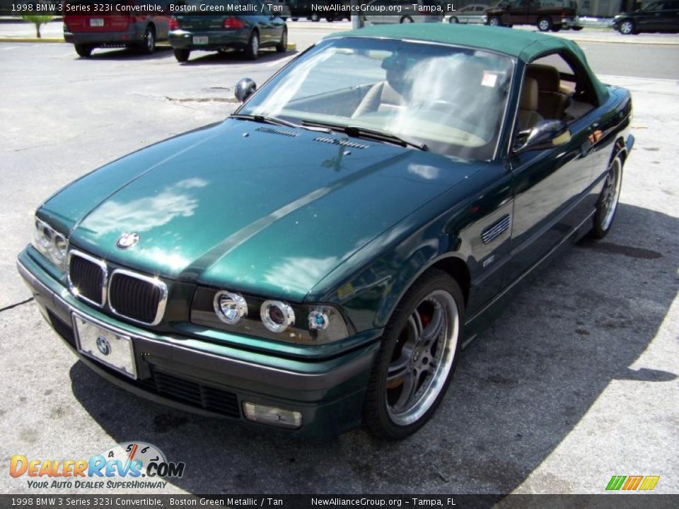 1998 BMW 3 Series 323i Convertible Boston Green Metallic / Tan Photo #1