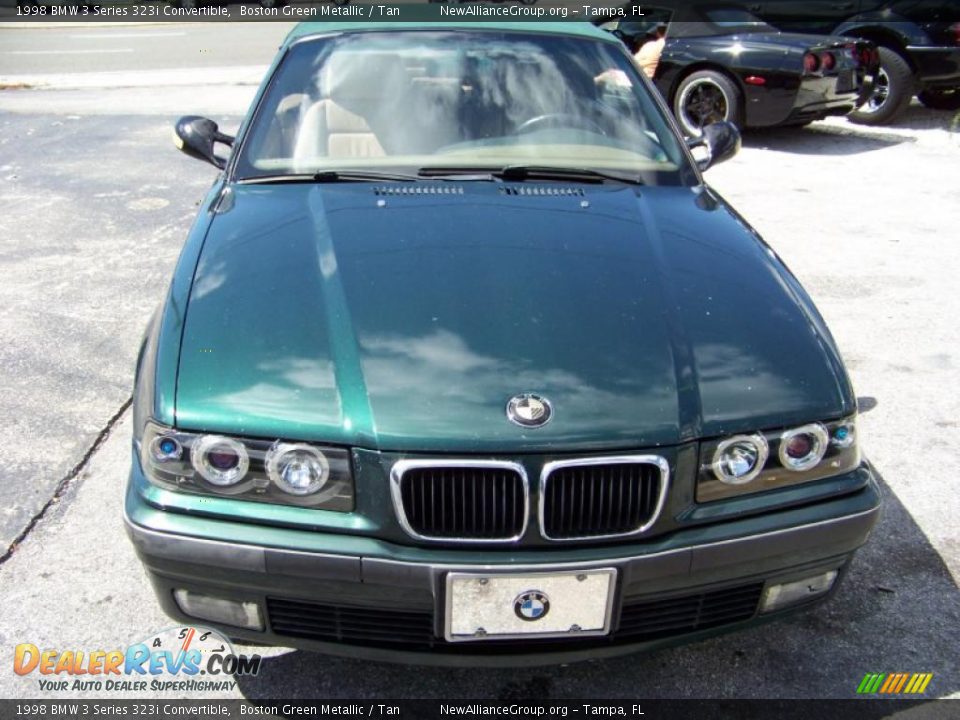 1998 BMW 3 Series 323i Convertible Boston Green Metallic / Tan Photo #2