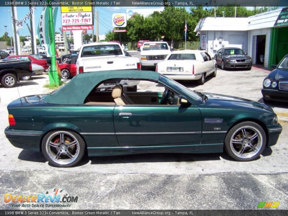 1998 BMW 3 Series 323i Convertible Boston Green Metallic / Tan Photo #4