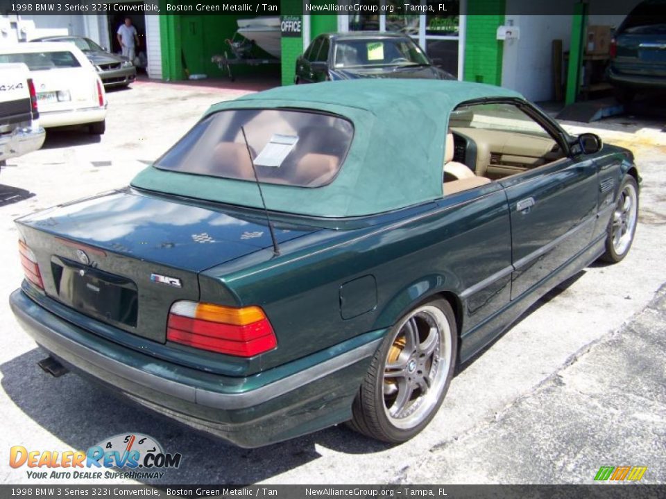 1998 BMW 3 Series 323i Convertible Boston Green Metallic / Tan Photo #5