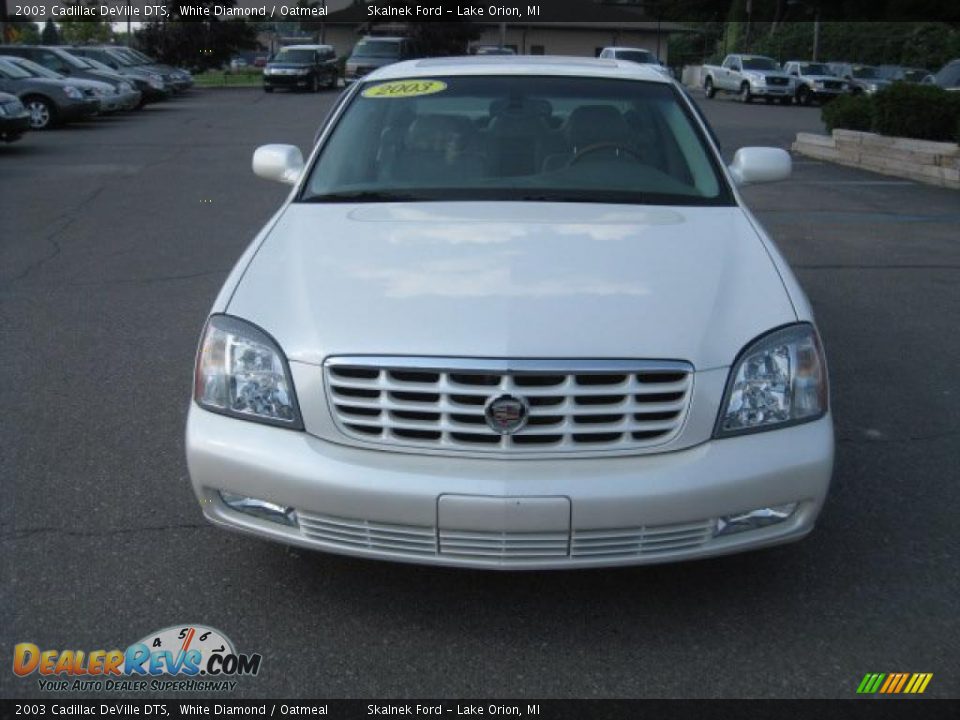 2003 Cadillac DeVille DTS White Diamond / Oatmeal Photo #9