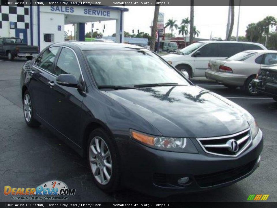 2006 Acura TSX Sedan Carbon Gray Pearl / Ebony Black Photo #2