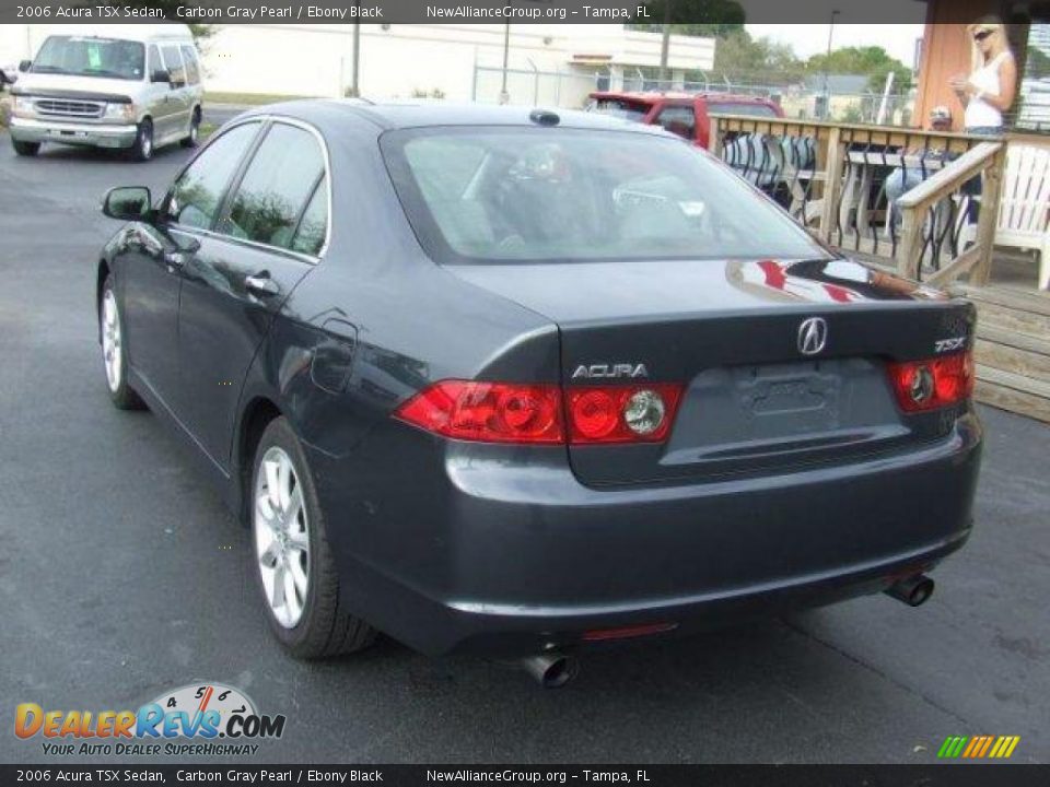 2006 Acura TSX Sedan Carbon Gray Pearl / Ebony Black Photo #6